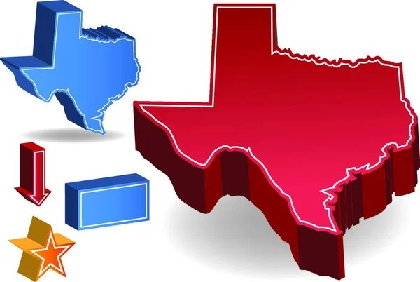 Texas Векторная Иллюстрация — стоковый вектор