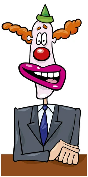 戴着小丑面具的政治家 图形矢量插图 — 图库矢量图片