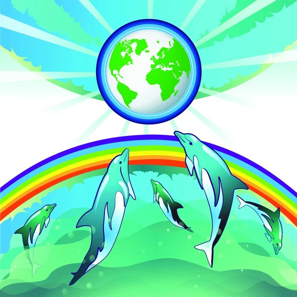 Eco Terra Ilustração Vetorial — Vetor de Stock