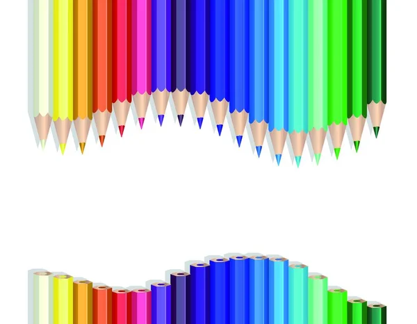 Vektor Illustration Färgpennor — Stock vektor