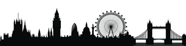 Vektorová Ilustrace Londýnského Panoramatu — Stockový vektor