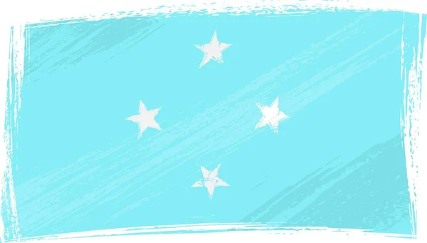 Grunge Micronesia Σημαία Διανυσματική Απεικόνιση — Διανυσματικό Αρχείο