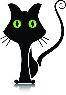 Kara Kedi, grafik vektör çizimi
