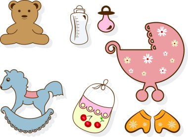 Bebek kümesi vektör illüstrasyonu