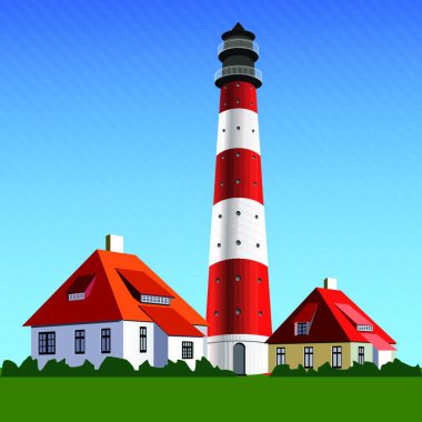 Deniz feneri, grafik vektör çizimi