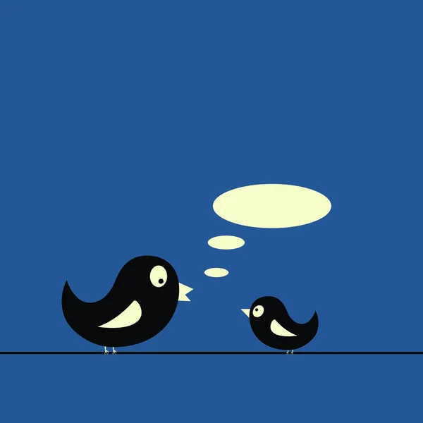 Oiseaux Parlants Illustration Vectorielle Graphique — Image vectorielle