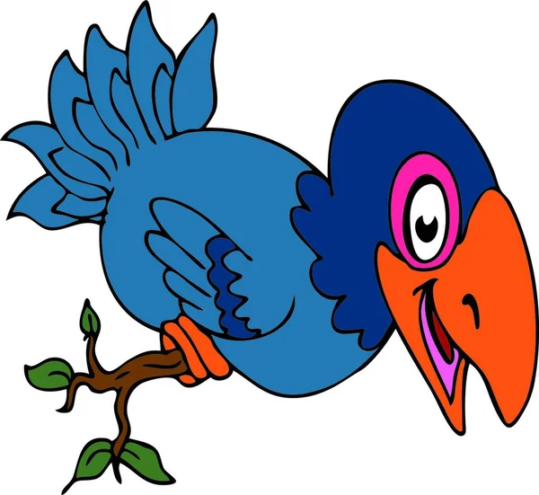 Oiseau Corbeau Perché Illustration Vectorielle Graphique — Image vectorielle