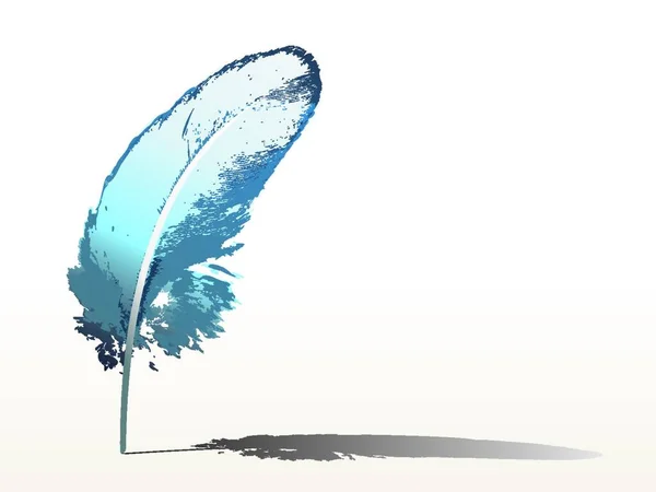 Illustration Vectorielle Plume Bleue — Image vectorielle