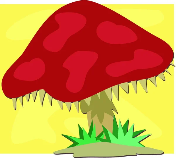 Red Mushroom Moderne Vektorillustration — Stockvektor