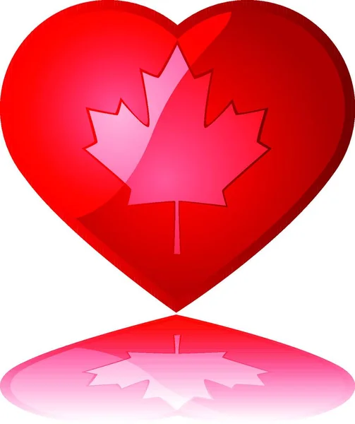 Love Canada Графическая Векторная Иллюстрация — стоковый вектор