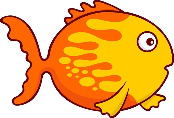 Goldfisch Zeichentrickvektorillustration — Stockvektor