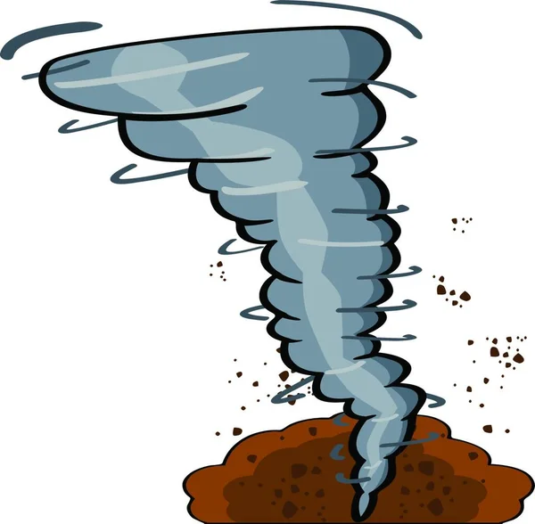 Dibujos Animados Tornado Vector Ilustración — Vector de stock
