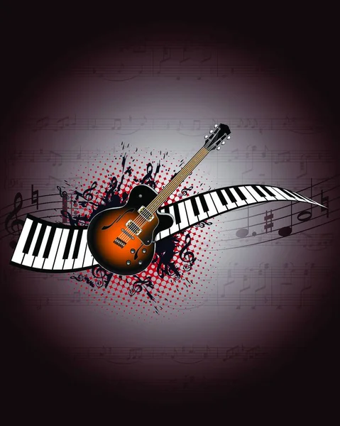 Music Background Graphic Vector Illustration — Stock Vector