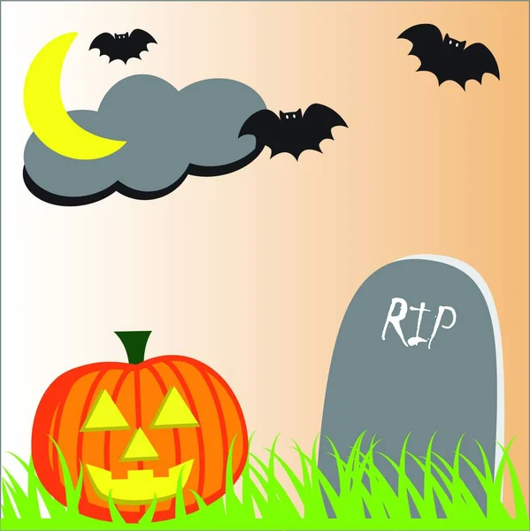 Halloween Colorful Vector Illustration — Stock Vector