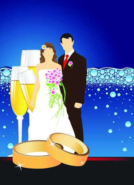 Γάμος Φόντο Απλή Διανυσματική Απεικόνιση — Διανυσματικό Αρχείο