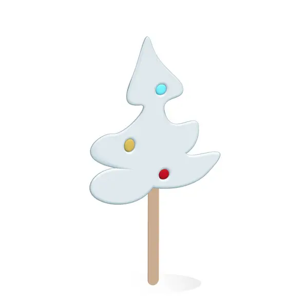 Christmas Tree Lollipop Graphic Vector Illustration — Stock Vector