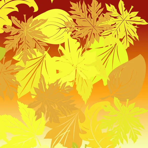 Falling Leaves Vector Illustration — Stock Vector