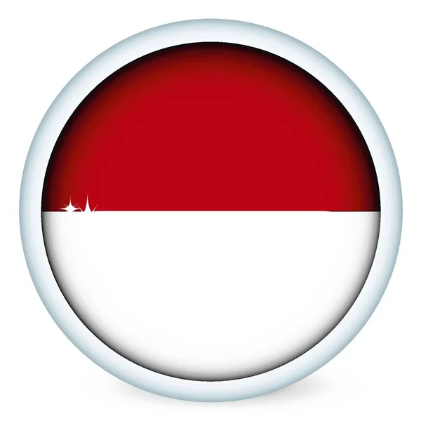Monaco Vlag Knop Vector Illustratie — Stockvector