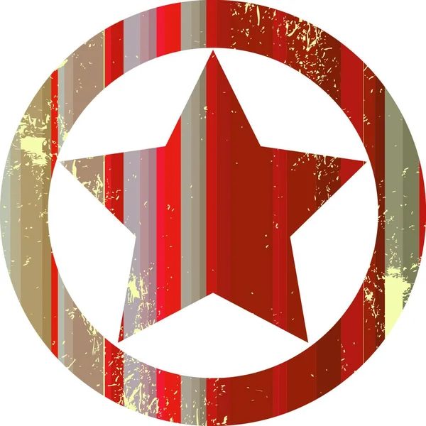 Shérif Rouge Étoile Illustration Vectorielle — Image vectorielle