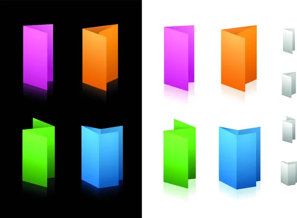 Iconos Plegables Ilustración Vectores Colores — Vector de stock