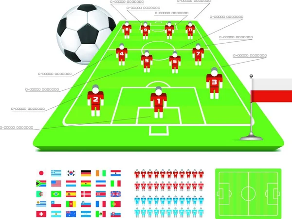 Soccer Tactical Kit Graphic Vector Illustration — Stock Vector