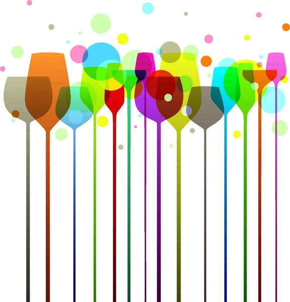 Party Glasses Vector Illustration — Stock Vector