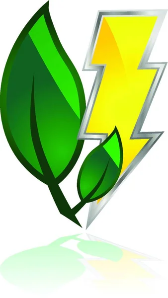 Poder Verde Ilustración Vectorial Simple — Archivo Imágenes Vectoriales