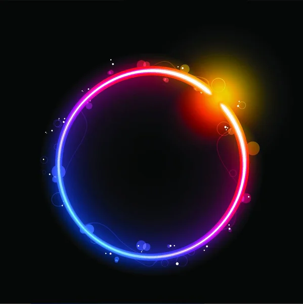 Rainbow Circle Bordure Avec Étincelles Tourbillons — Image vectorielle