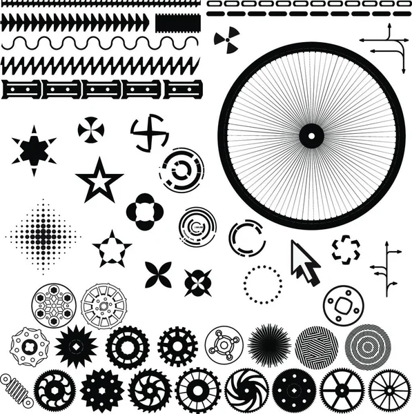 ベクトルの要素のデザイン 車輪のセット — ストックベクタ