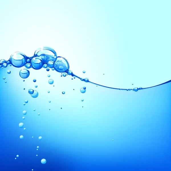 Vatten Våg Med Bubblor — Stock vektor