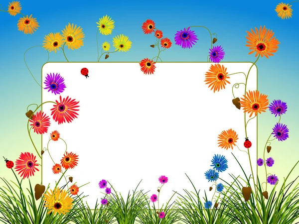 Hintergrundeinband Für Kopierraum Kartentapete Mit Blumen — Stockvektor