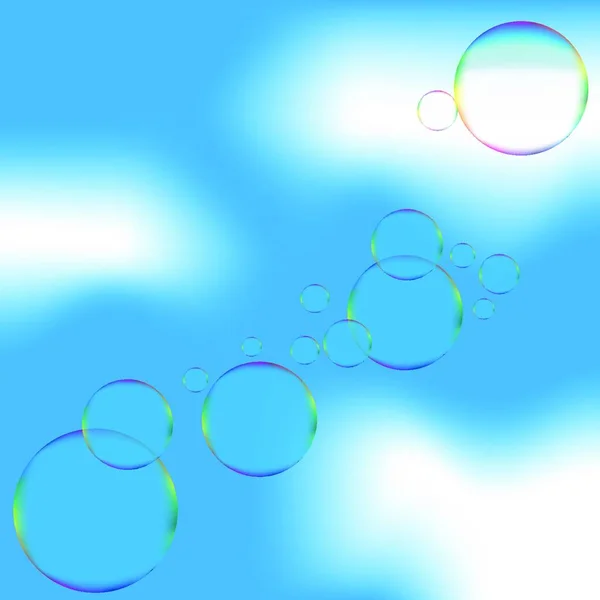 Burbujas Cielo Vector Ilustración — Vector de stock