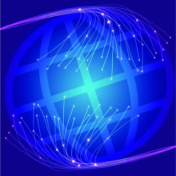Fibres Optiques Illustration Vectorielle Graphique — Image vectorielle