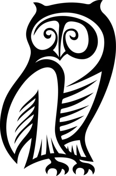 Сова Птах Веб Проста Ілюстрація — стоковий вектор