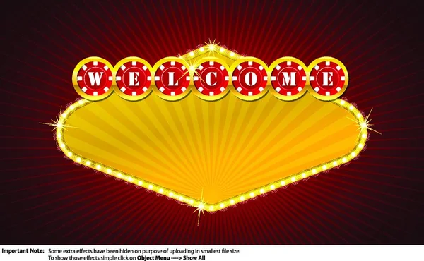 Casino Signage Graphic Vector Illustration — Stock Vector