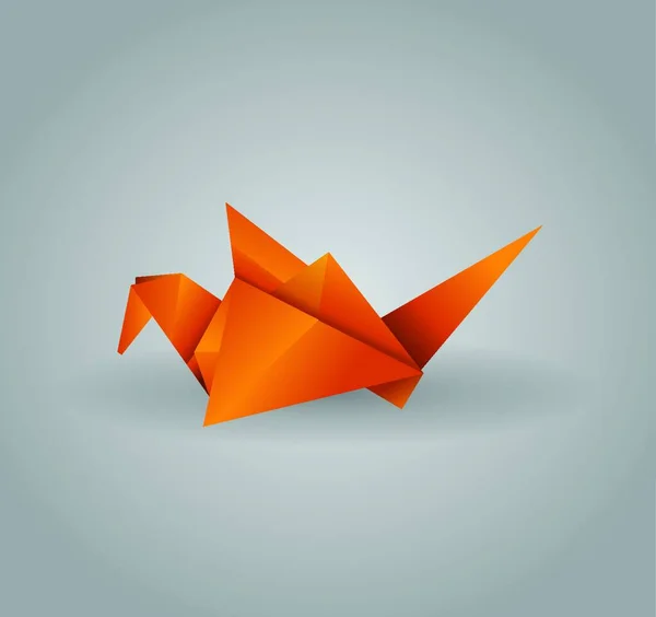 折り紙鳥 単純なベクトル図 — ストックベクタ