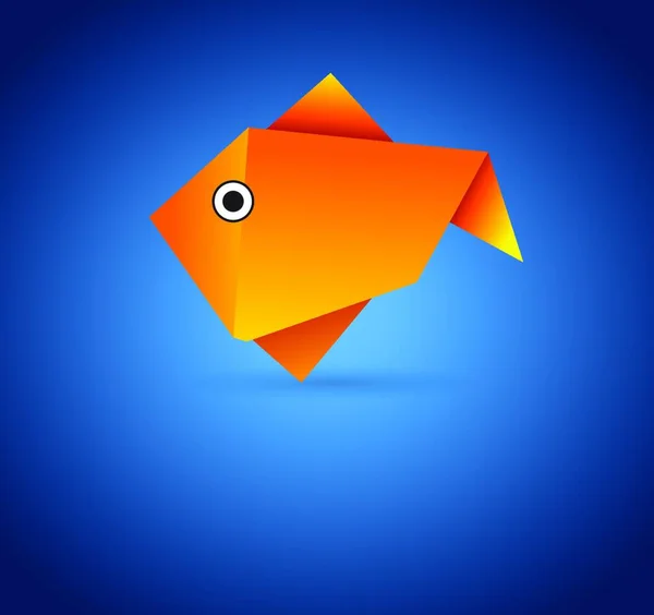 Origami Ryby Wektor Ilustracja — Wektor stockowy