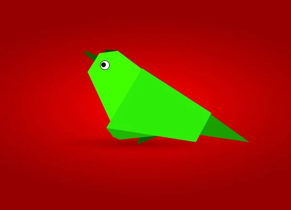 Origami Kuşu Vektör Illüstrasyonu — Stok Vektör