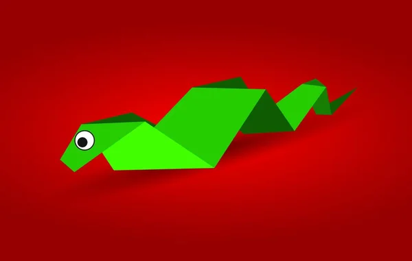 Origami Serpent Illustration Vectorielle — Image vectorielle