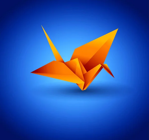 Origami Vogel Farbige Vektorillustration — Stockvektor