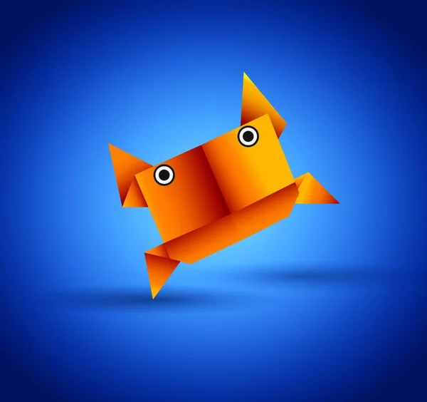 Origami Krab Kolorowy Wektor Ilustracji — Wektor stockowy
