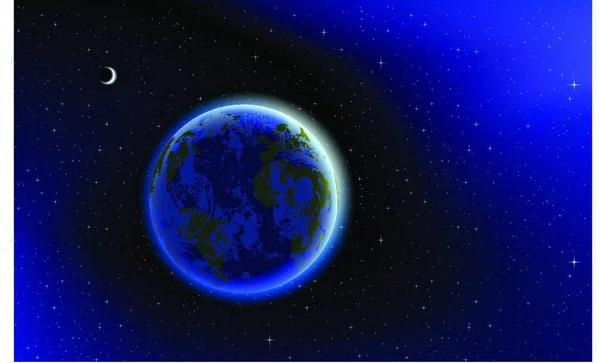 Marmura Albastră Planeta Pământ — Vector de stoc