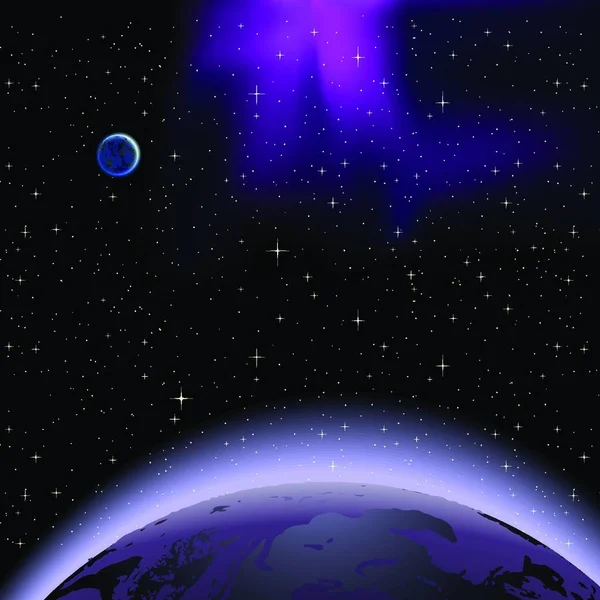 惑星の日の出ベクトル図 — ストックベクタ