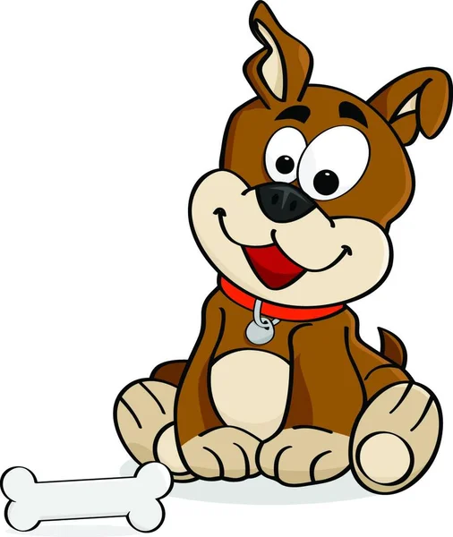Cartoon Hond Vector Illustratie — Stockvector