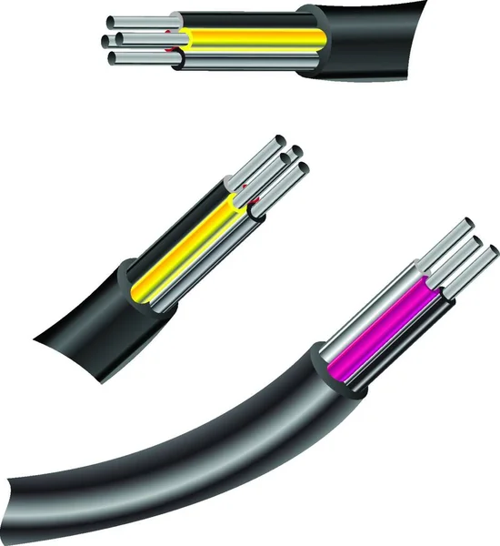 Kable Elektryczne Ilustracja Wektorowa — Wektor stockowy