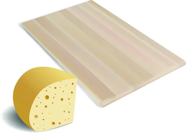 棋盘和奶酪向量图解 — 图库矢量图片