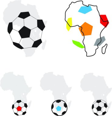 Afrika futbol sembolü vektör illüstrasyonu