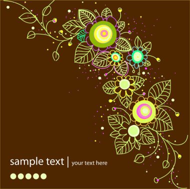 Çiçek arkaplan, grafik vektör çizimi