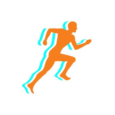 Erkekler koşu, vektör illüstrasyonu