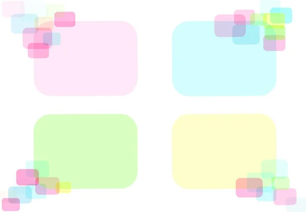 Colorful Frames Set Vector Illustration — Stock Vector